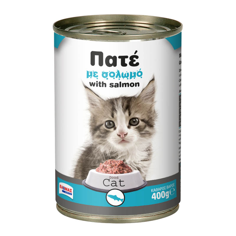 ΕΛΟΜΑΣ Γατοτροφή πατέ με σολωμό 415g